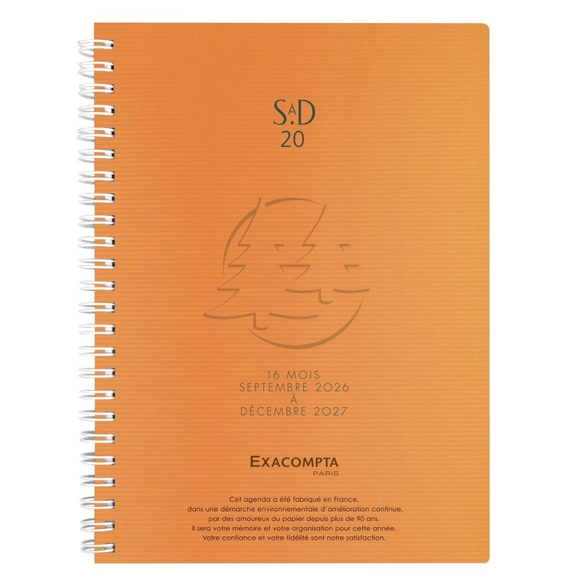 3660942002219-Agenda de bureau spiralé 16 mois Linicolor - 1 semaine sur 2 pages - 15 x 21 cm - disponible dans différentes cou--0