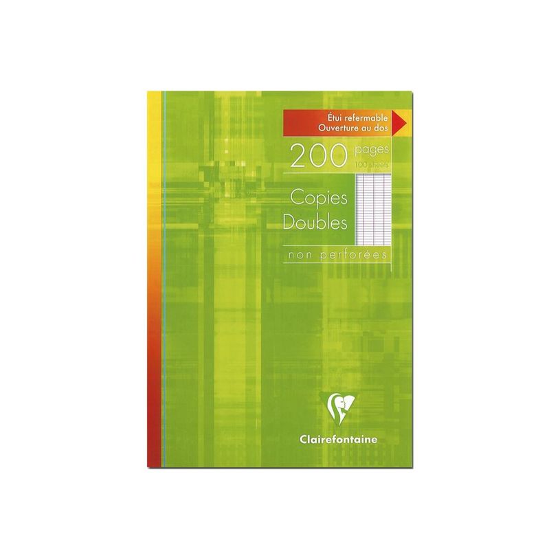 3329680572100-Clairefontaine - copies doubles - 200 pages - A4 - grands carreaux (Seyes) - non perforées-P_205721_1-0