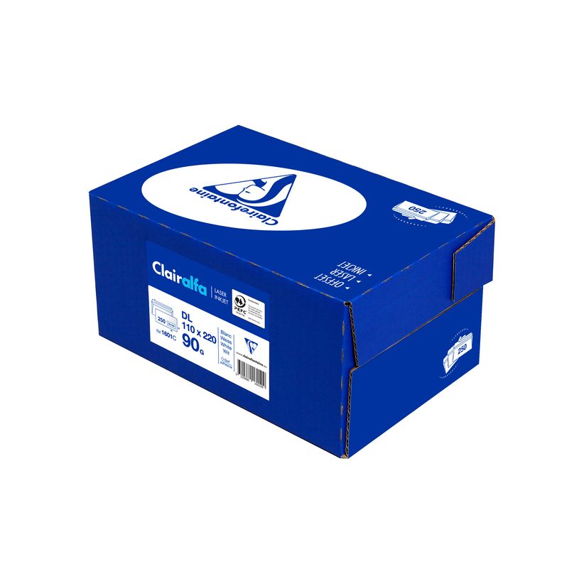3329680160109-Clairefontaine Clairalfa - 250 Enveloppes DL 110 x 220 mm - 90 gr - fenêtre 35x100 mm - blan-P_211601_2-1