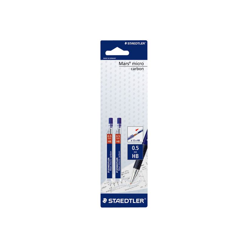 4007817250204-STAEDTLER Mars micro carbon - Mine de crayon - HB - noir jet - 0.5 mm - pour graphite 760, 76-P_213247_2-1