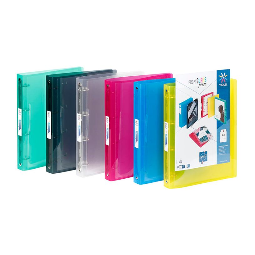 3135252181393-Viquel Propyglass - Classeur à anneaux personnalisable - Dos 35 mm - A4 - disponible dans différentes--0