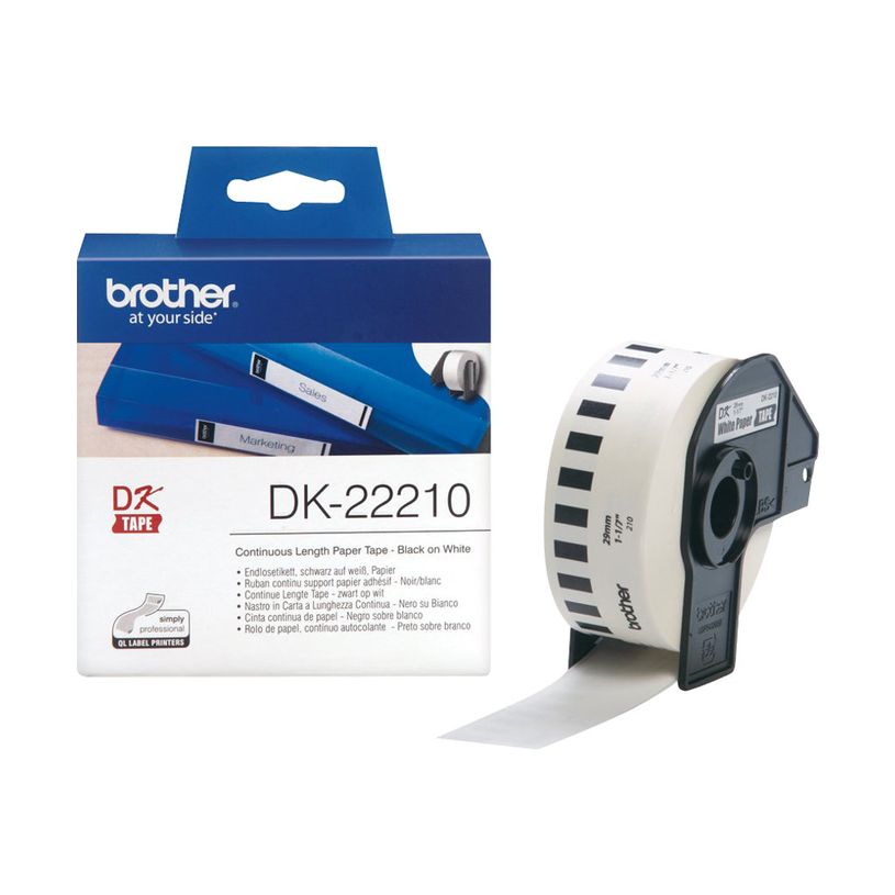 4977766628310-Brother DK-2221 - Ruban d'étiquettes auto-adhésives - 1 rouleau (29 mm x 30,48 m) - fond bl-P_222100_4-0