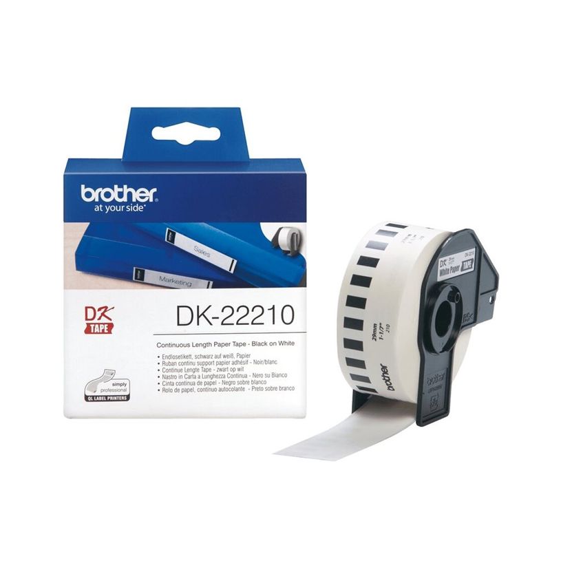 4977766628310-Brother DK-2221 - Ruban d'étiquettes auto-adhésives - 1 rouleau (29 mm x 30,48 m) - fond bl-P_222100_5-2