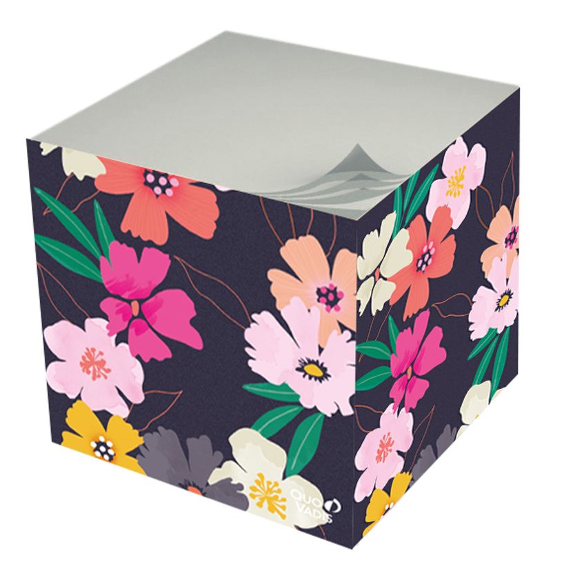 3371010503490-Quo Vadis - Bloc cube - Fantaisie - Multicolore - 9x9x8 cm - Papier Clairefontaine blanc - Fabrication --3