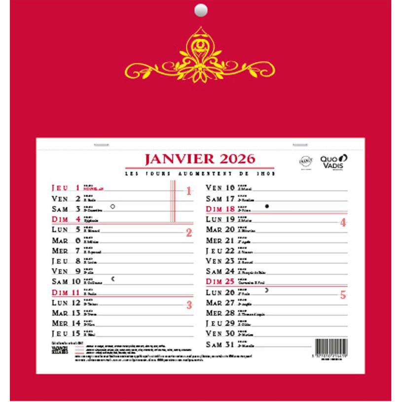 3371010214419-Quo Vadis Skytos - Calendrier bloc mensuel - 29 x 30 cm - disponible dans différentes couleurs--0