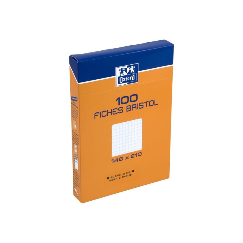3020122361206-Oxford - Pack de 100 Fiches Bristol - A5 - petits carreaux - perforées - blanc-P_236120_4-0