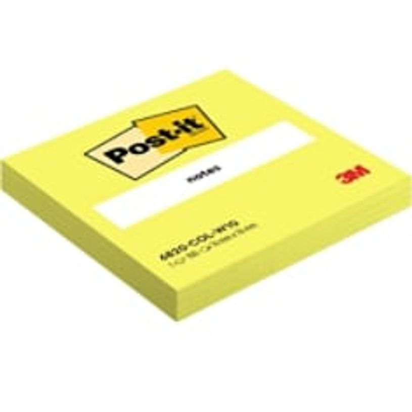4046719506446-Bloc Notes Post-it Couleurs Assorties 76 mm x 76 mm 100 Feuilles--0