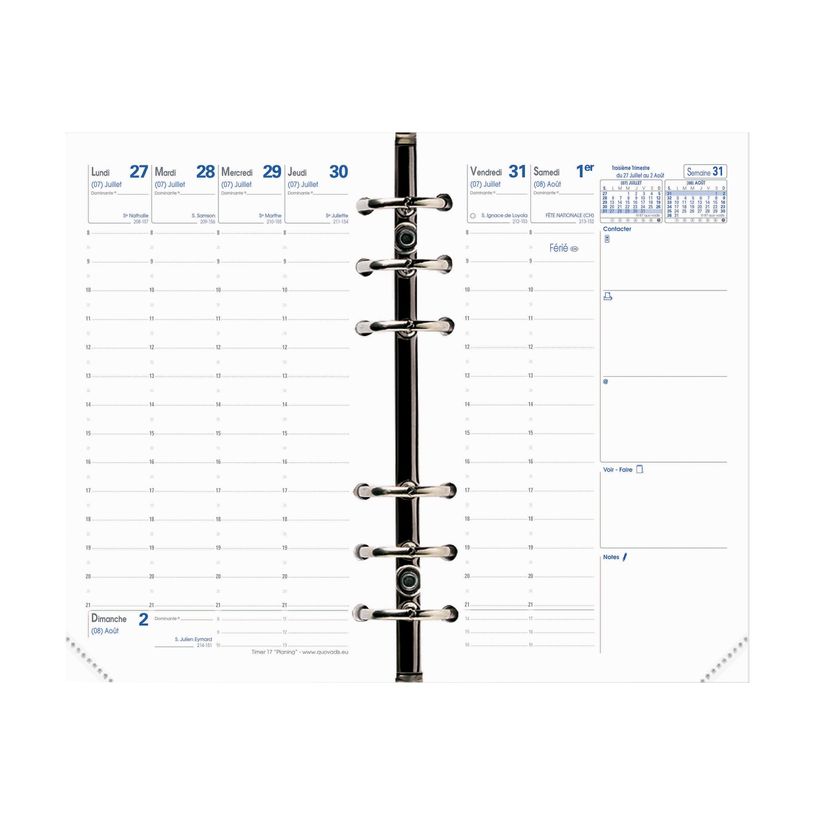 3371010118984-Quo Vadis - Recharge Organiseur - 2026-2027 - Timer 17 Planing - Semainier Planning - Français - 16 mois de septem-P_247001_1-2