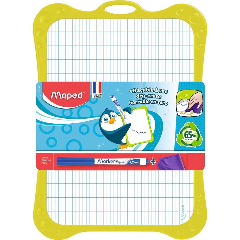 0400002585008-Maped - Kit ardoise blanche avec des motifs grille bleue - avec feutre et effaceur  - grands ca-P_258500_3-1