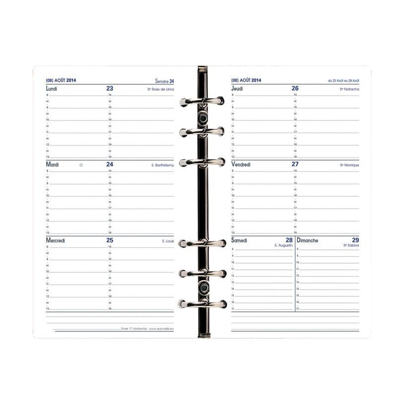 3371010119035-Quo Vadis - Recharge Organiseur - 2026-2027 - Timer 17 Horizontal - Semainier Horizontal - Français - 16 mois de septem-P_269004_3-1
