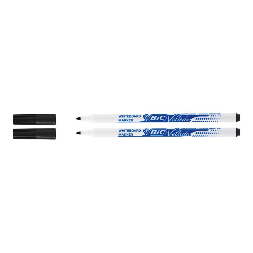 3086122722096-BIC VELLEDA 1721 - Pack de 2 marqueurs effaçables - pointe fine - noir-P_272209_9-6
