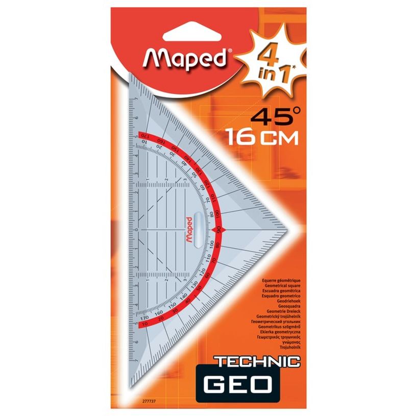 3154142777379-Maped Technic - Équerre 16 cm - 45°-P_277737_1-0