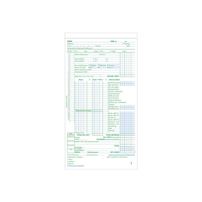 3130630130949-Exacompta - Manifold Carnet de bulletins de paie - 50 dupli - 24 x 13,5 cm-P_2813094_2-1