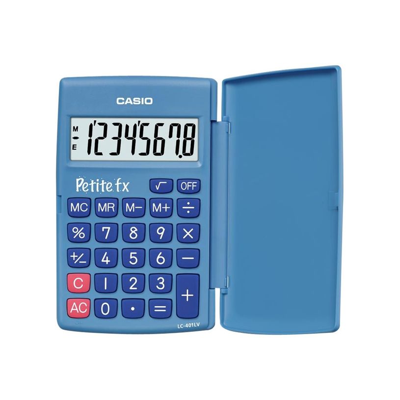4549526612312-Calculatrice de poche Casio Petit-FX LC-401LV - 8 chiffres - alimentation batterie - bleu-P_282222_1-0