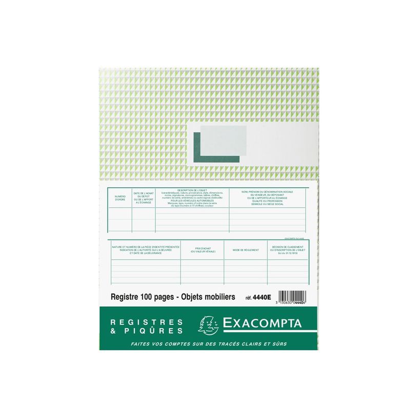3130630044406-Exacompta - Registre des objets mobiliers pour les brocanteurs/antiquaires - 32 x 24 cm-P_284440_1-3