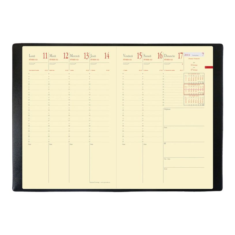 3371010137855-Quo Vadis - Agenda avec répertoire - Ministre Prestige - Semainier Planning - Français - Impala - Noir - 14 mois de dé-P_2861182_5-5