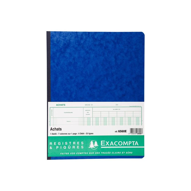 3130632065607-Exacompta - Piqûre Achats - 7 colonnes par page - 32 x 25 cm - 80 pages-P_286560_2-1