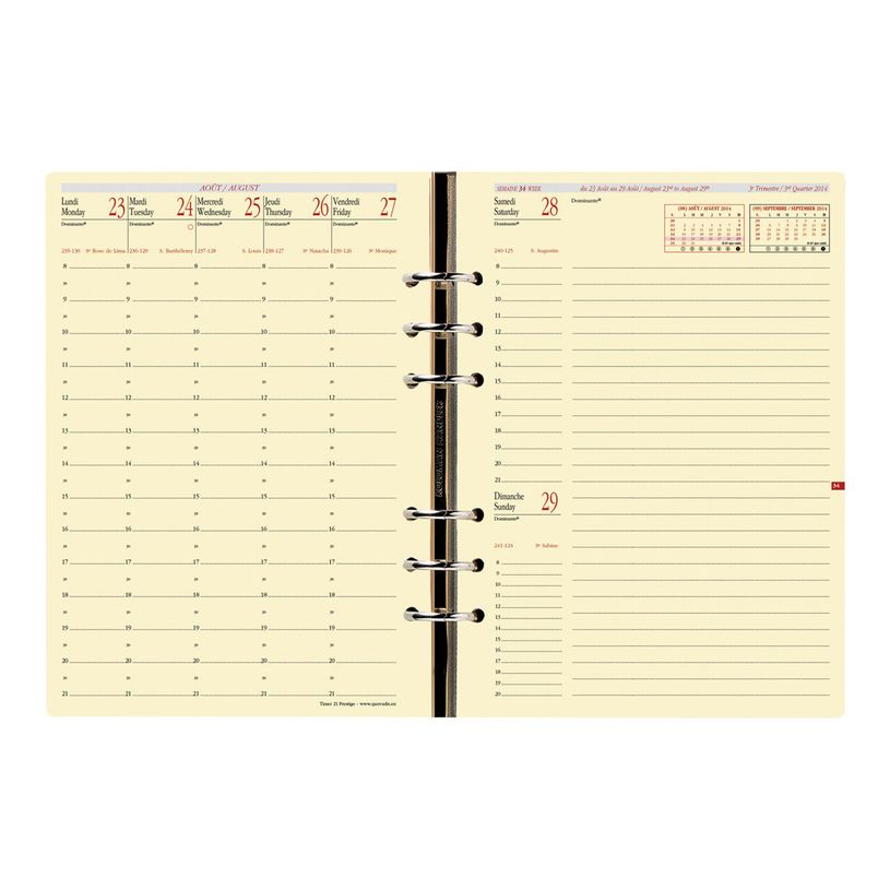 3371010119127-Quo Vadis - Recharge Organiseur - 2026-2027 - Timer 21 Prestige - Semainier Planning - Français - 16 mois de septem-P_295004_3-1