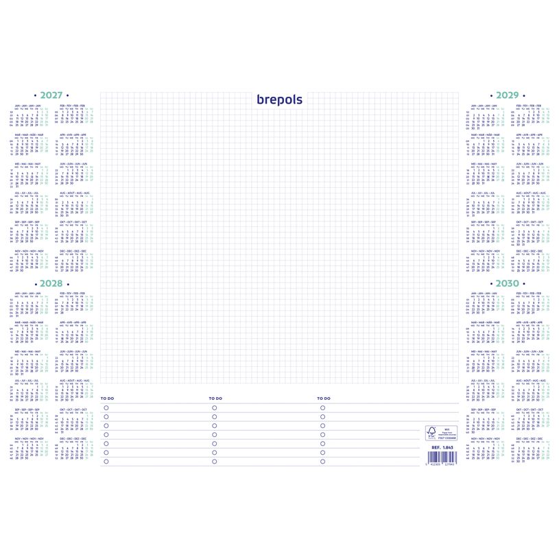 5412303127943-Brepols Deskmate - calendrier - 2021-2024 - 40 feuilles - 500 x 350 mm--0