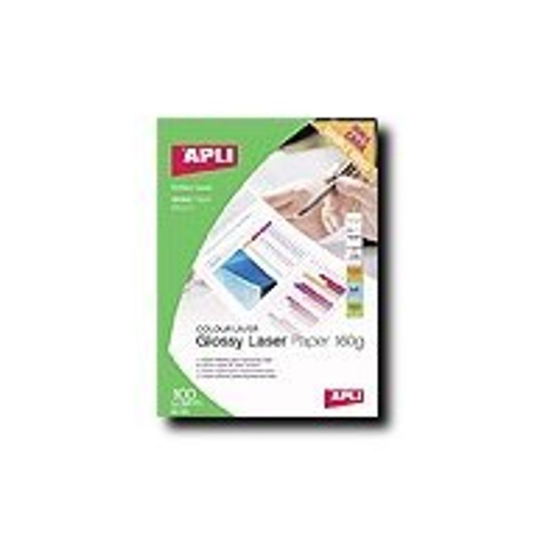 8410782118176-Apli Agipa - Papier photo brillant recto/verso - A4 - 160 g/m² - impression laser - 100 f-P_300002241_1-0