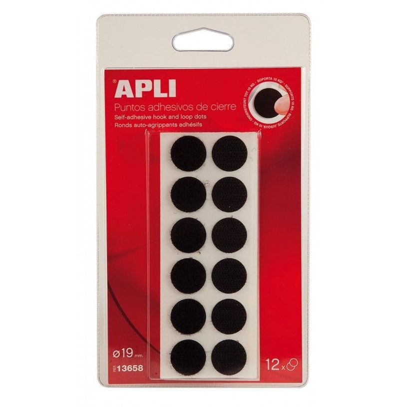 8410782136583-APLI kids - Fermeture velcro - 12 pièces - point - 1,9 cm de diamètre - noir - non perma-P_300002328_1-0