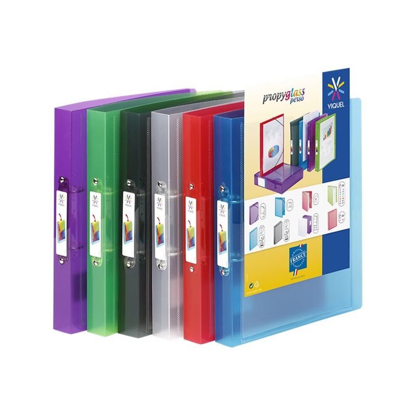3135258181397-Viquel Propyglass Perso - classeur à anneaux personnalisable - pour A4 - capacité : 250 feuilles - translucide, dis-P_300002468_2-1