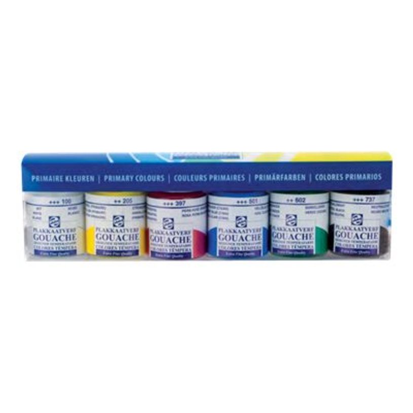 8712079285074-Talens Peinture - Pack de 6 tubes de gouache - couleurs primaires assorties - 16 ml-P_300003077_1-0
