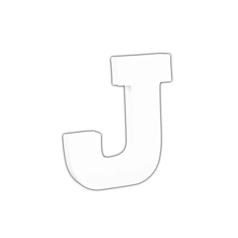 3609510007393-Décopatch - Lettre de décoration J - 12 cm - papier mâché - blanc-P_300005160_1-0