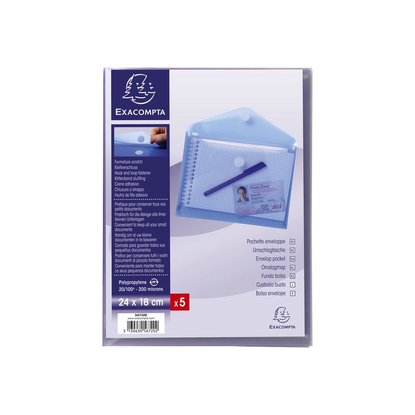 3130630567202-Exacompta - 5 Pochettes enveloppes à scratch - A5 - pour 90 feuilles - couleurs assorties-P_300005379_8-7