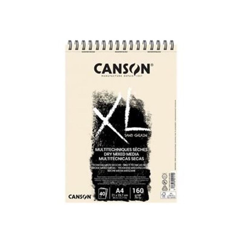 3148950074898-Canson XL Kraft - Bloc à dessin spiralé - 60 feuilles - A4 - 90 gr - Marron-P_300005924_1-0