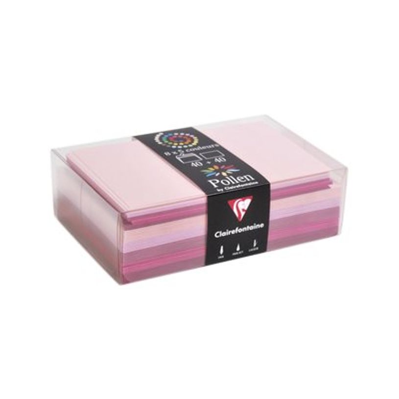 3329680208726-Clairefontaine - enveloppe - International C6 (114 x 162 mm) - côté ouvert - rose, framboise, rose intense, rose dragé-P_300007137_1-0