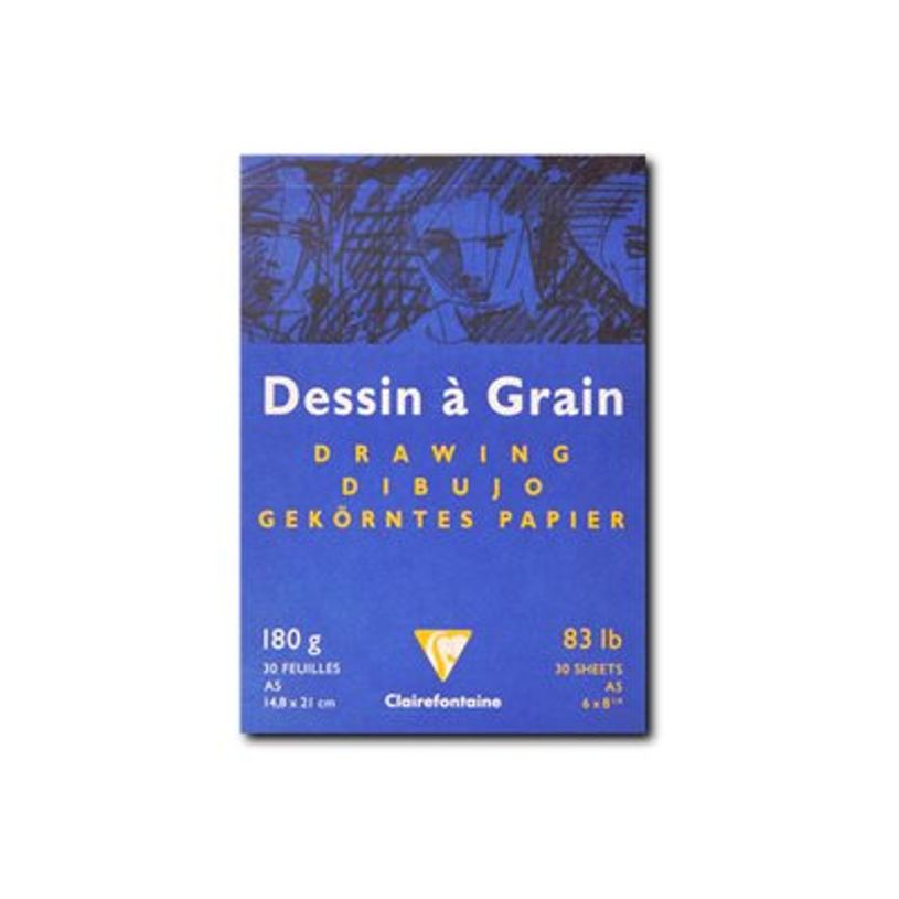 3329680966268-Clairefontaine Dessin à Grain - bloc à dessins - A5 - 30 feuilles-P_300008179_1-0