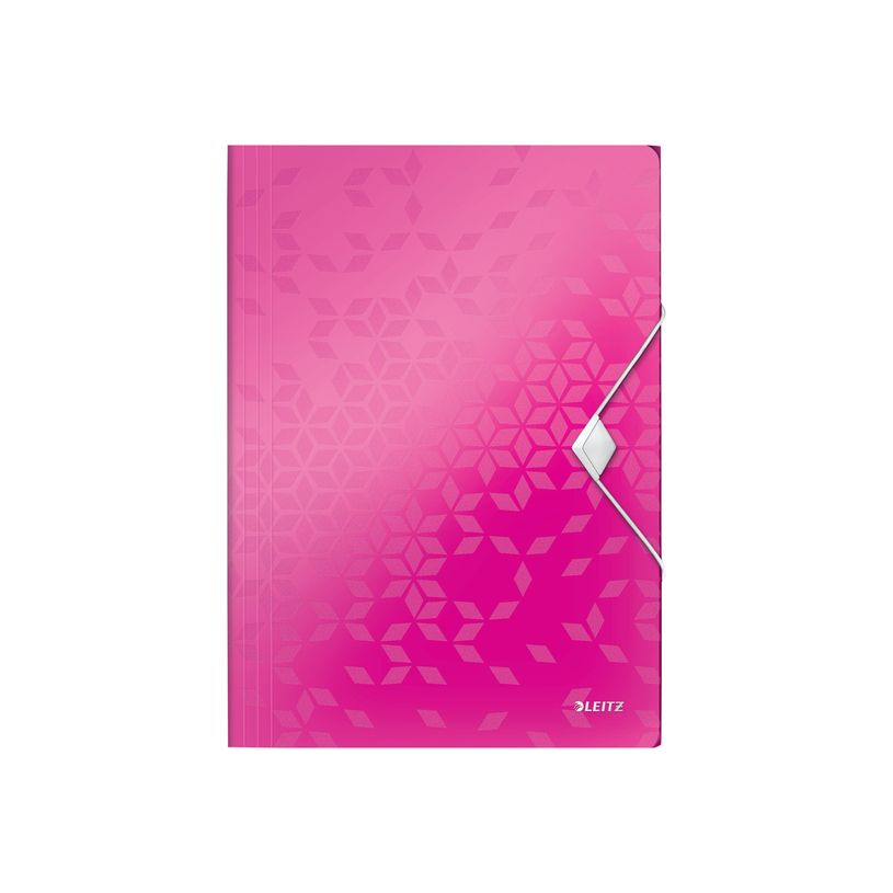 4002432105854-Leitz WOW - chemise à 3 rabats - A4 - pour 150 feuilles - rose métallique-P_300009700_1-0