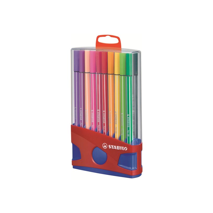 4006381354462-STABILO Pen 68 - feutre - noir, vert, jaune, orange, brun, violet, rose, vert clair, bleu d'outremer, rouge foncé, bleu prussien, lilas, gris foncé, bleu foncé, carmin, bleu turquoise, ocre foncé, azur, vert turquoise, co-P_300009706_1-0