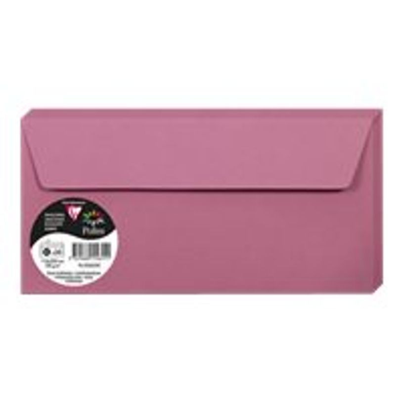 3329680556551-Pollen - enveloppe - 110 x 220 mm - côté ouvert - rose hortensia - pack de 20-P_300009754_2-1