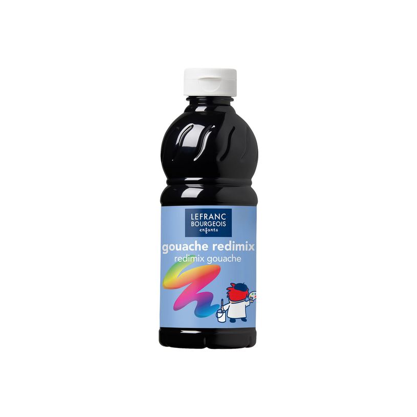 3013641880174-Lefranc Bourgeois Enfants Redimix - peinture - gouache - noir - 500 ml-P_300010343_1-0