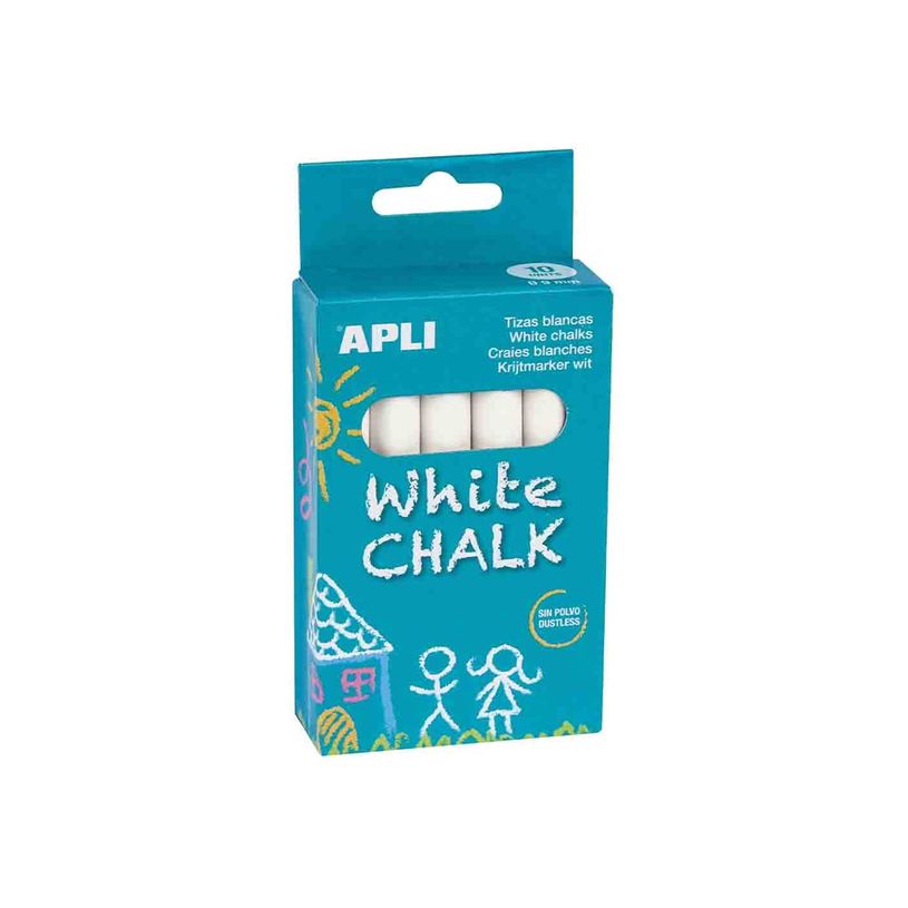 8410782145769-APLI - Craie - sulfate de calcium - pour tableau noir, revêtement - blanc - 9 mm (pack de-P_300012177_1-0