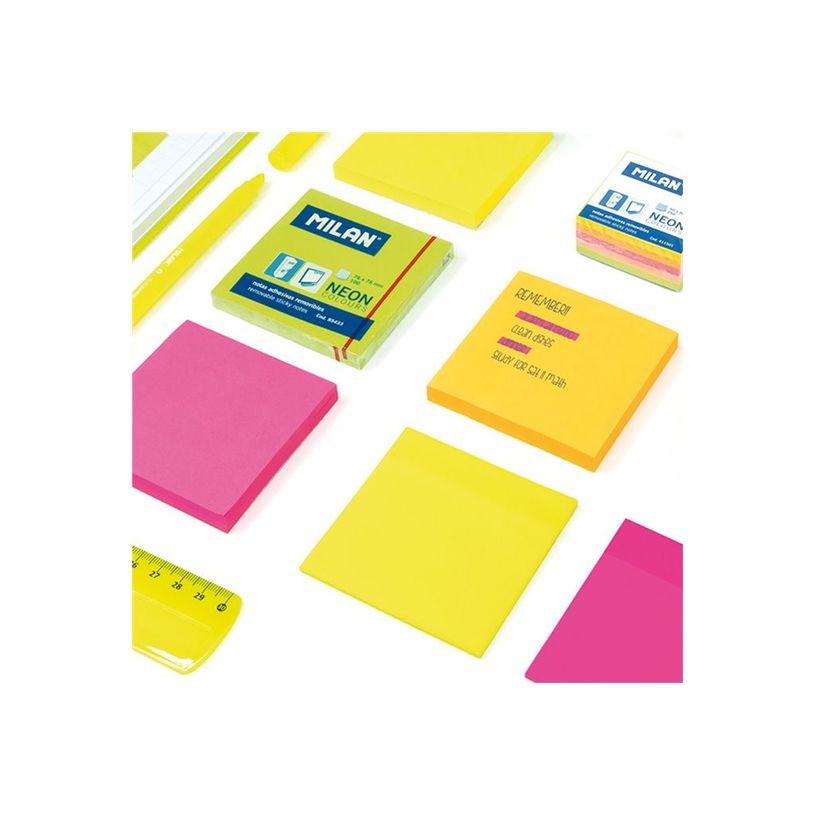 8411574854326-Milan notas adhesivas removibles 76x76mm. 100 hojas rosa-P_300012187_1-1