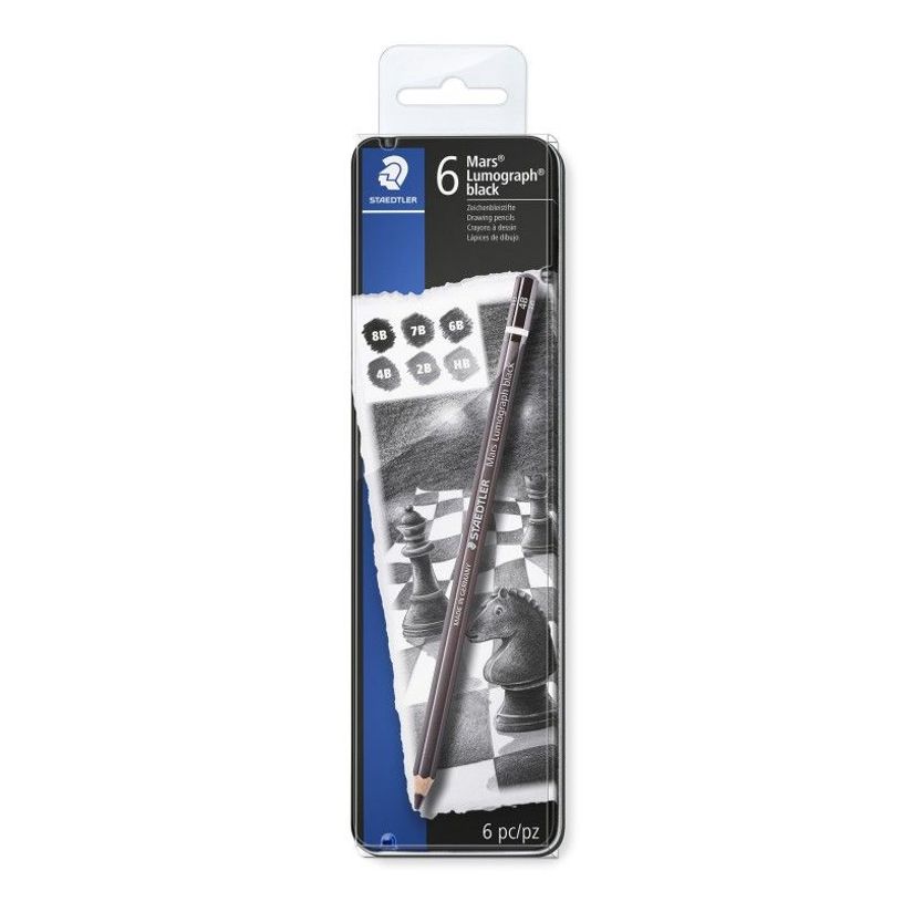 4007817185568-STAEDTLER Mars Lumograph 100B - Crayon - noir jet (pack de 6)-P_300012517_1-0