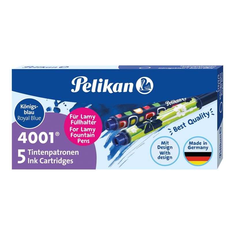 4012700338297-Pelikan 4001 - cartouche d'encre - bleu roi (pack de 5)-P_300013037_1-0
