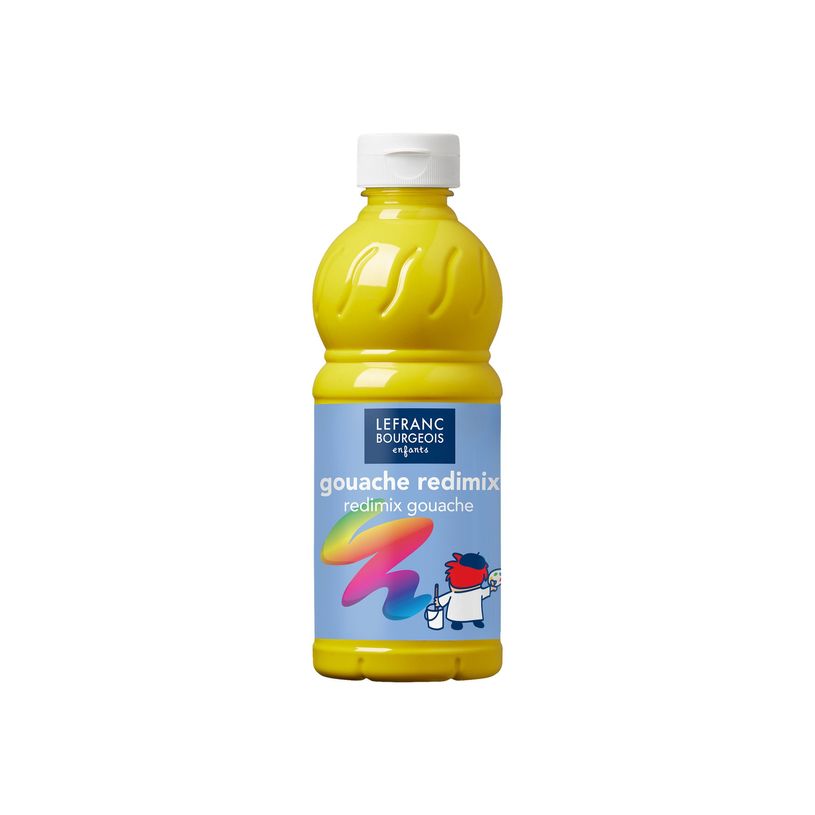 3013641880013-Lefranc & Bourgeois Enfants Redimix - Peinture - gouache - jaune primaire - 500 ml-P_300013504_1-0