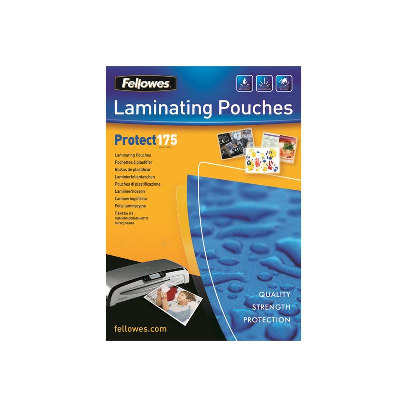 0077511530883-Fellowes Laminating Pouches Protect 175 Micron - pack de 100 - brillant - A3 - pochettes p-P_300013762_1-0
