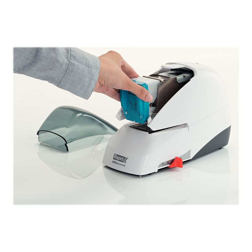 7313469932120-Rapid 5050e - agrafeuse électrique - 50 feuilles - plastique, métal - blanc et noir-P_300015905_8-4