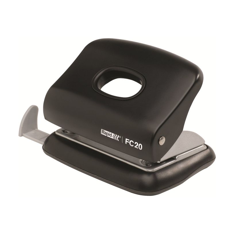7313462564007-Rapid Fashion FC20 - perforateur - 20 feuilles - 2 trous - métal, plastique ABS - noir-P_300016042_2-1