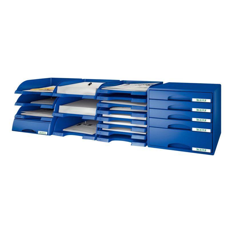 4002432374847-Leitz Plus Slim - corbeille à courrier - pour A4 - bleu-P_300016547_2-0