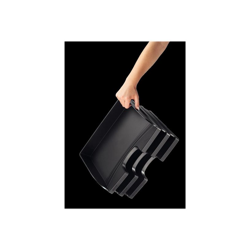 4002432389087-Leitz Plus - corbeille à courrier - pour A4 - noir-P_300016550_1-2