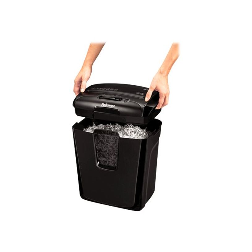 043859647422-Fellowes Powershred M-8C - destructeur de documents coupe croisée - 8 feuilles - Corbeille-P_300018456_8-4