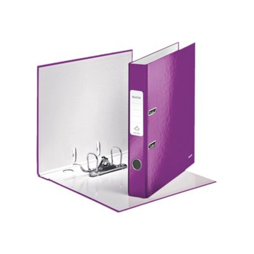 4002432104079-Leitz WOW 180° - Classeur à levier - Dos 50 mm - A4 - pour 350 feuilles - violet métall-P_300018713_8-1