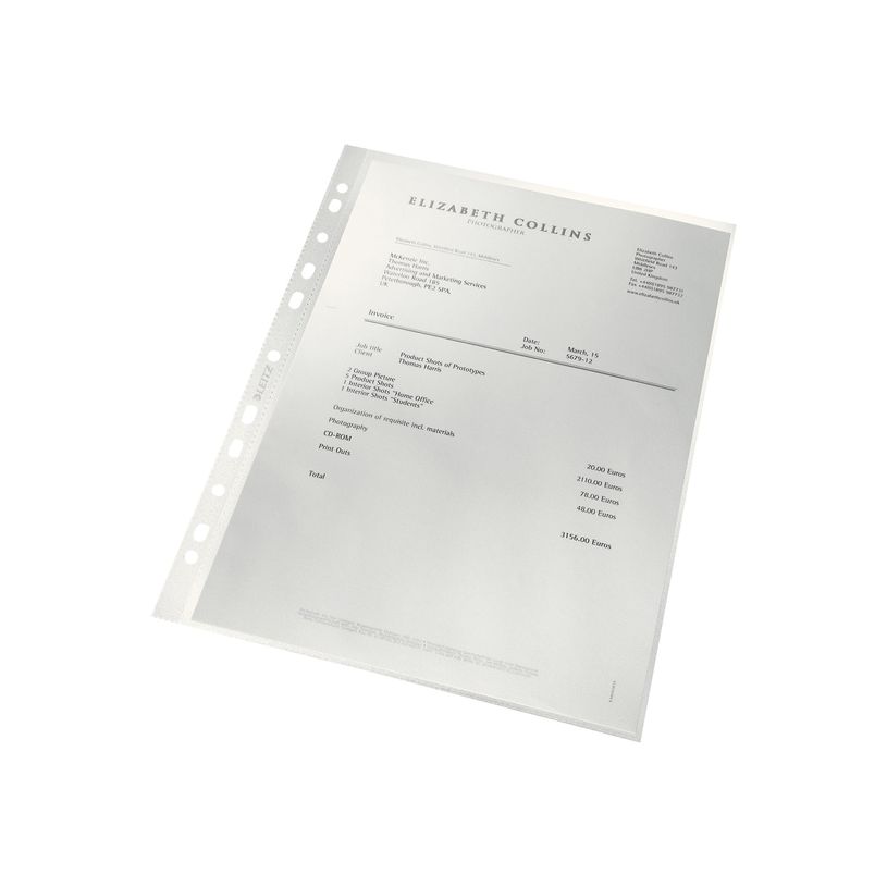 4002432394869-Leitz Re:cycle - pochette perforée - pour A4 - capacité : 25 feuilles - transparent-P_300018766_1-0