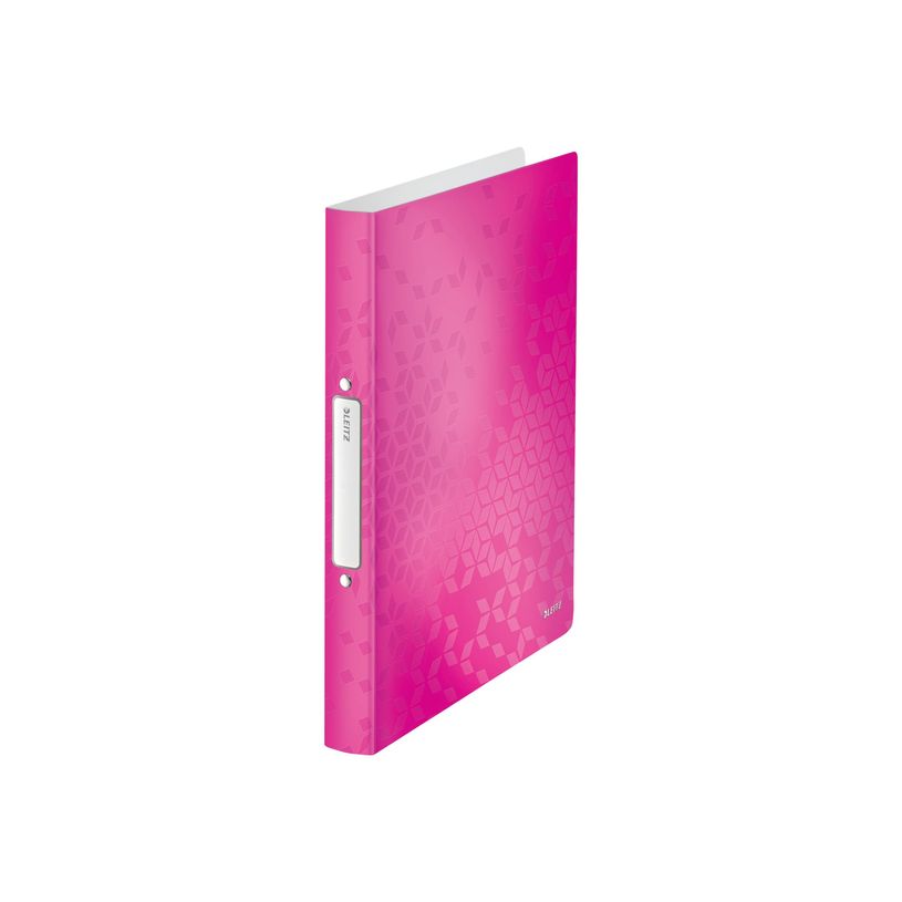 4002432106349-Leitz WOW - classeur à anneaux - pour A4 - capacité : 190 feuilles - rose métallisé-P_300018795_1-0